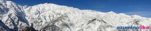 2016/12/19 シーズン初滑り：白馬五竜・４７スキー場から見た北アルプス、右手奥が白馬三山