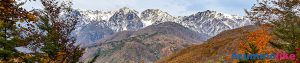 2020/11/1【白馬岩岳から見る白馬三山】天狗の庭と言う場所からみた白馬三山で、紅葉と初冠雪後の山のコラボが最高でした。